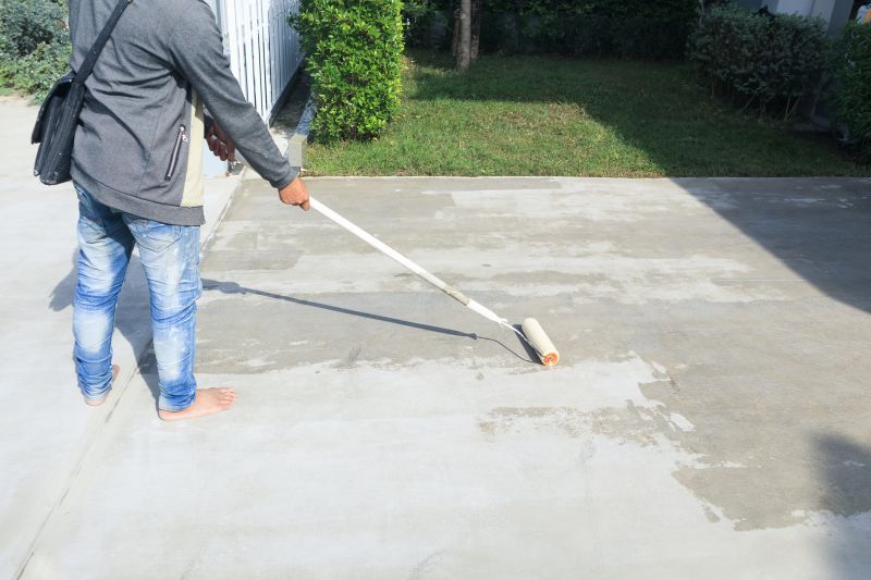 Newly Coated Concrete Surface